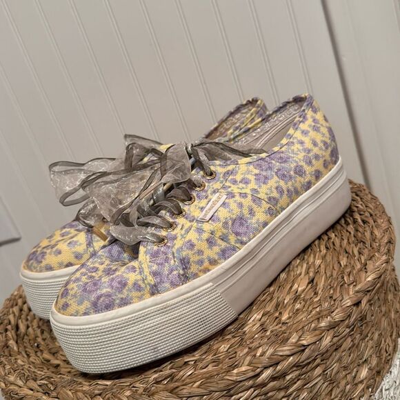 SUPERGA Low Top Platform Sneaker In Purple Rain - 40 - Picture 2 of 8